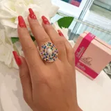 Gold Prong Ring view 4