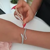 Crystal Vine Cuff Bangle view 2