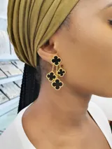 Triple Petal Earrings view 1