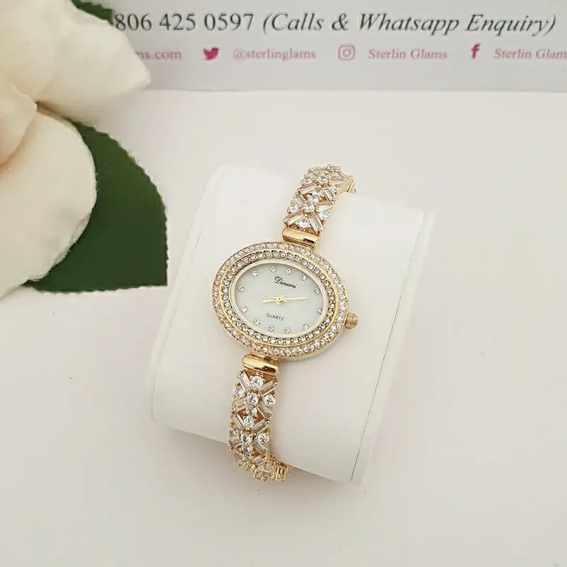 Oval Stoned Watch