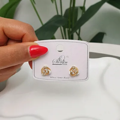 Infinity Gold Stud Earring