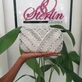 Silver Crystal Clutch view 2
