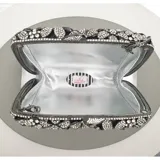 Silver Black Crystal Clutch view 2