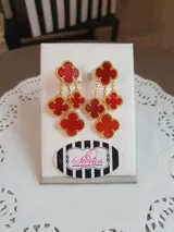 Triple Petal Earrings view 5