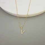 Gold Stone Full Alphabet Necklace view 6