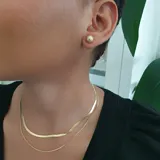 Gold 2Lines Necklace view 1