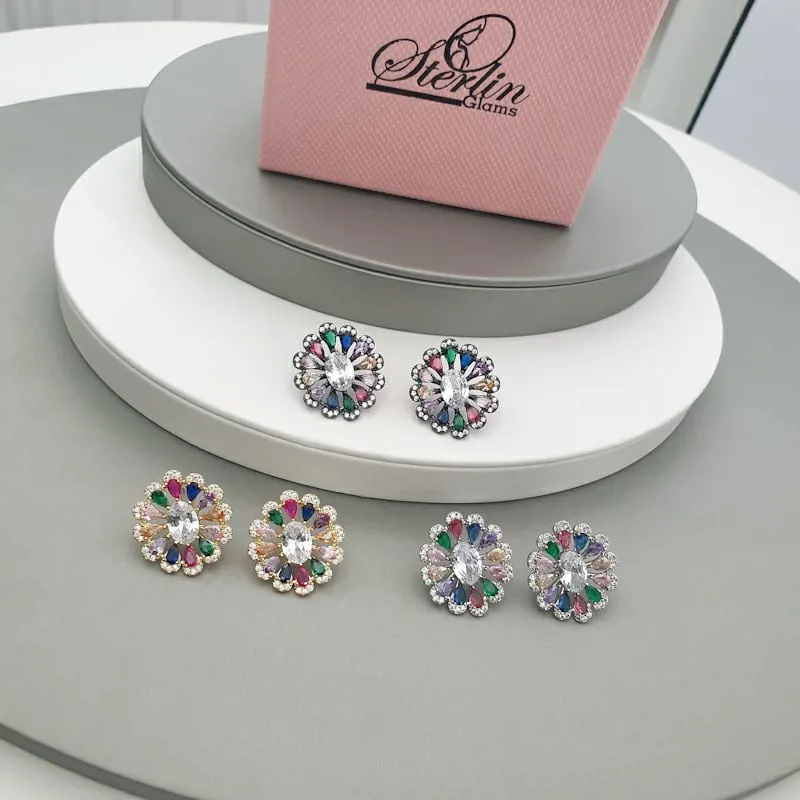 Multi-Colour Bloom Earrings