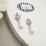 Wreath Pearl Drop Earrings view 3