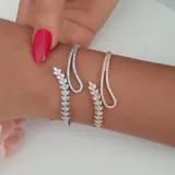 Crystal Vine Cuff Bangle view 1