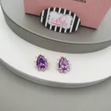 Gold Stone Earrings view 6