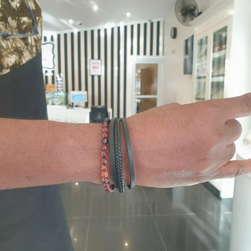 Beaded Leather Bracelet