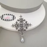 Silver Crest Brooch view 2