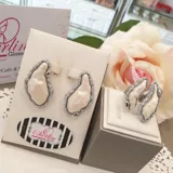 Enamel Earring and Ring Set view 3