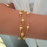 Gold Ball Bracelet view 1